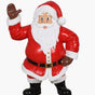 Papá Noel de 4,5 pies saludando con guantes negros