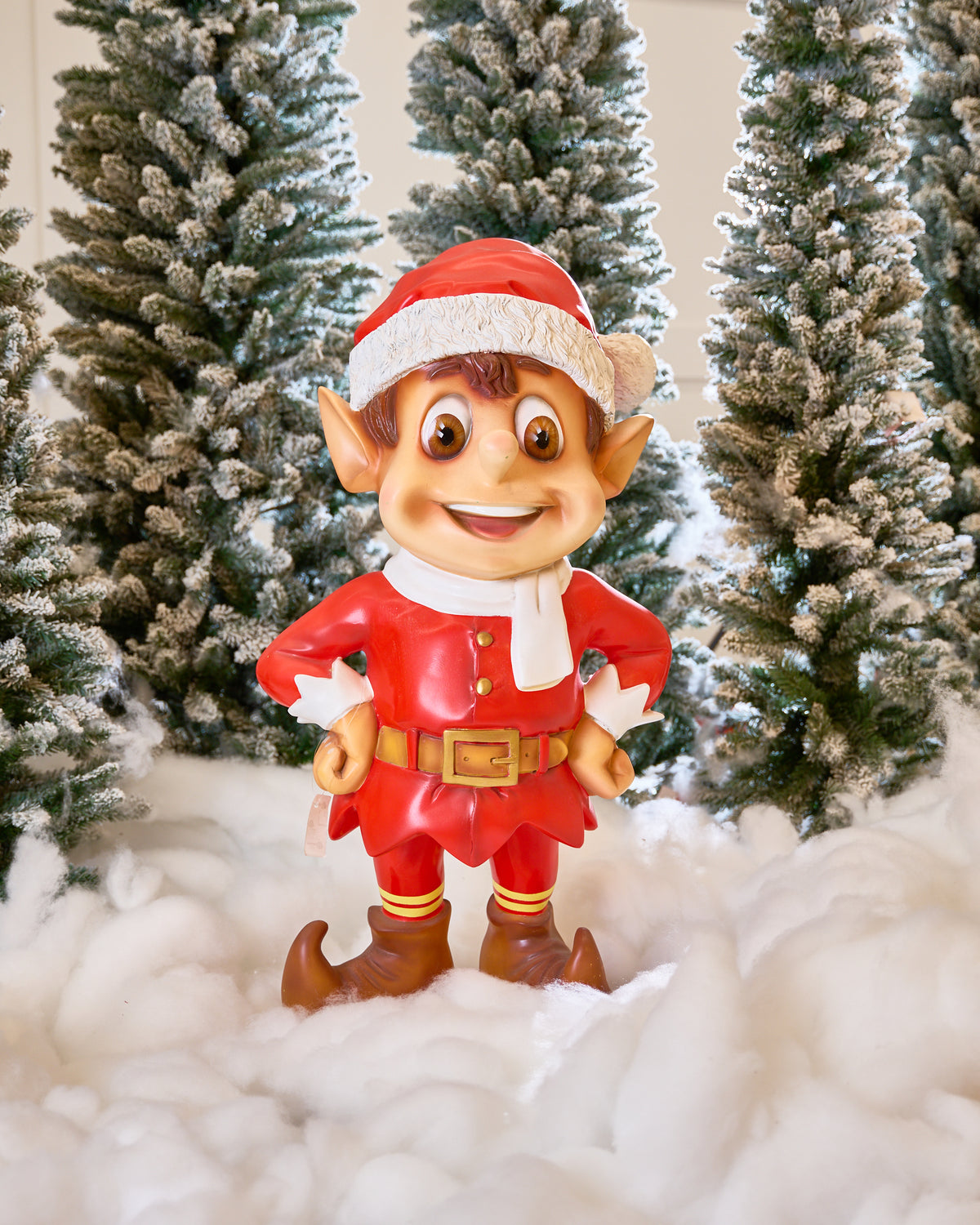 Elfo de Papá Noel rojo de 3 pies