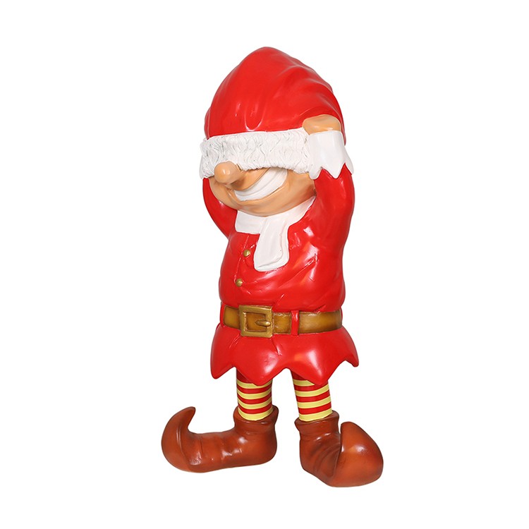 Elfo de Papá Noel juguetón rojo de 3 pies