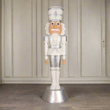 9 FT White & Silver Nutcracker