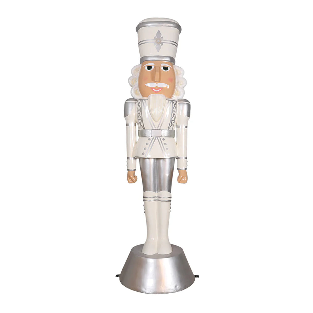 9 FT White & Silver Nutcracker
