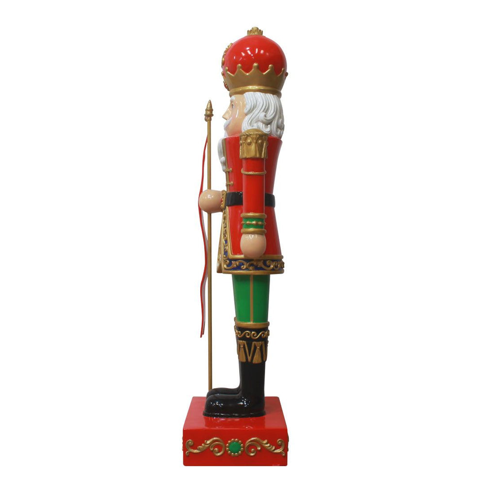 6 FT Traditional Nutcracker With Merry Christmas Sign
