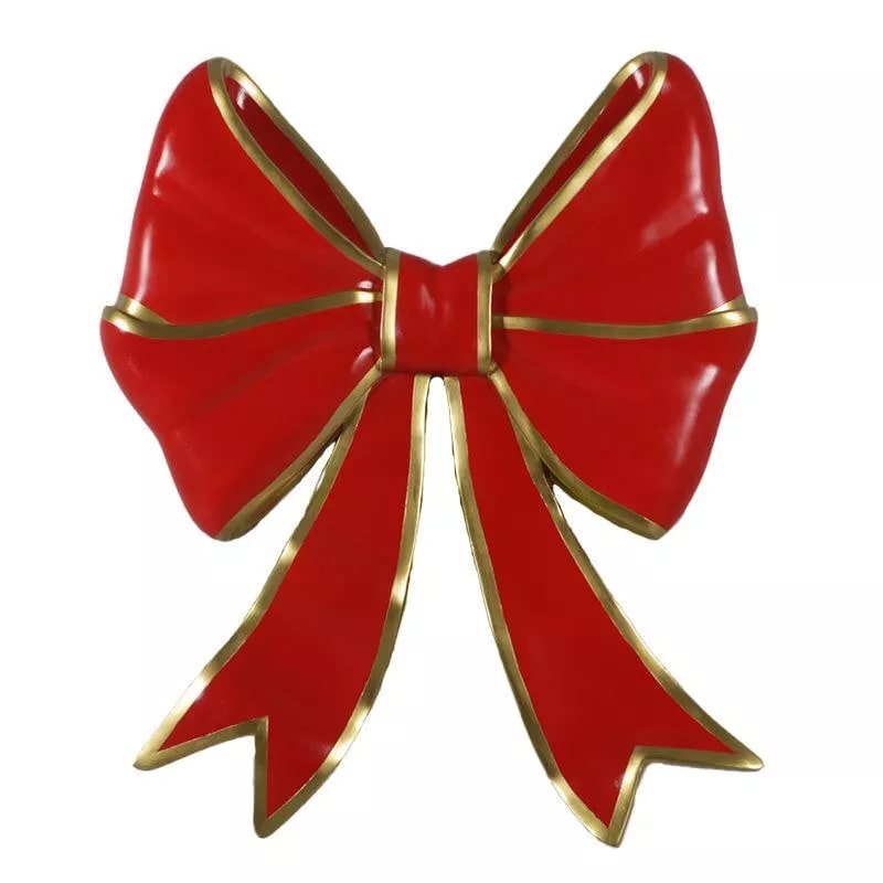 3 FT X 4 FT Red & Gold Bow