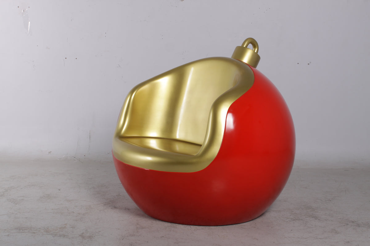 3 FT Red Gold Christmas Ball Seat