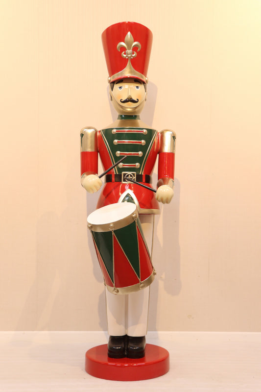 6 FT Red, Green & Gold Toy Soldier With Drum