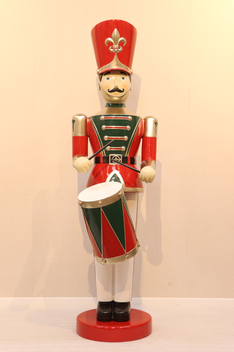 6 FT Red, Green & Gold Toy Soldier With Drum