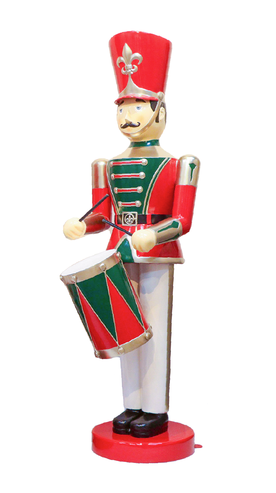 6 FT Red, Green & Gold Toy Soldier With Drum