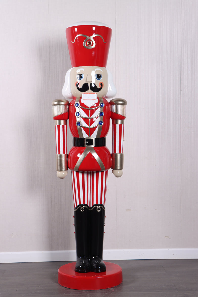 6 FT Red & White Striped Nutcracker