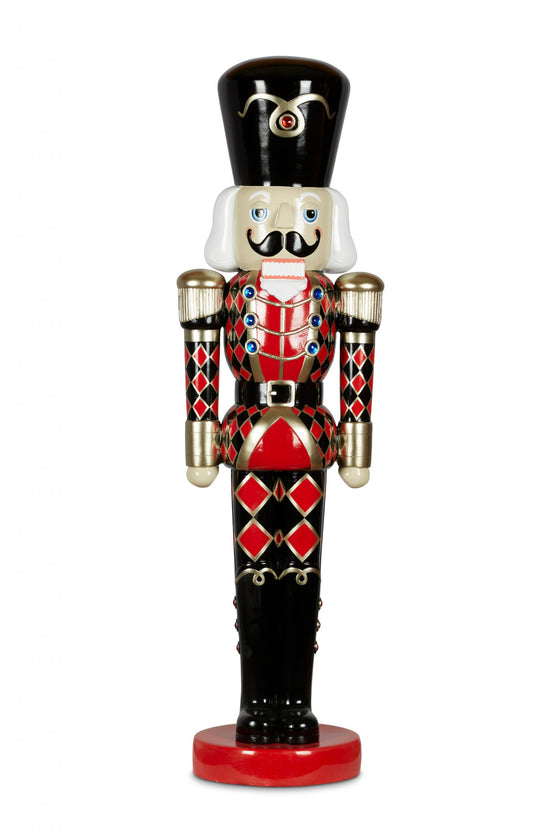 6 FT Checkered Black & Red Nutcracker