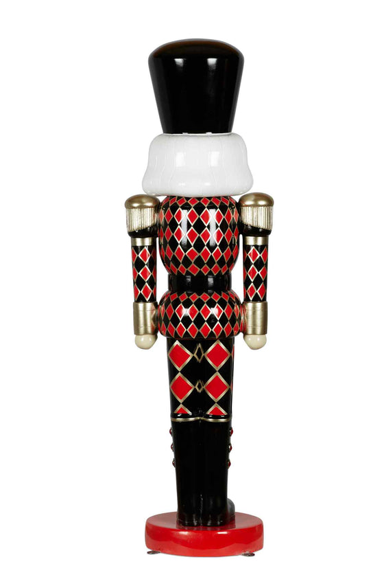 6 FT Checkered Black & Red Nutcracker