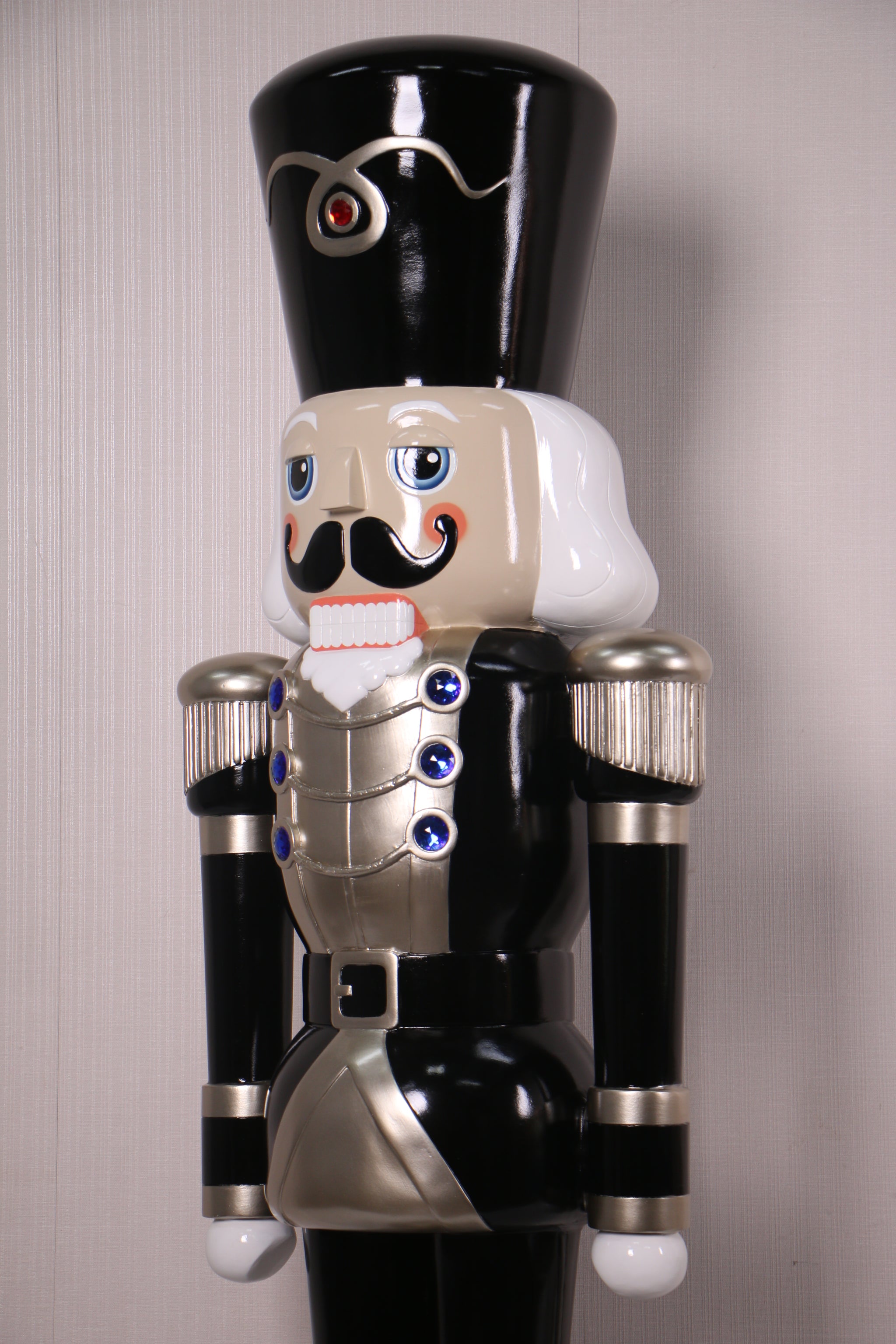 6 FT Black & Gold Nutcracker