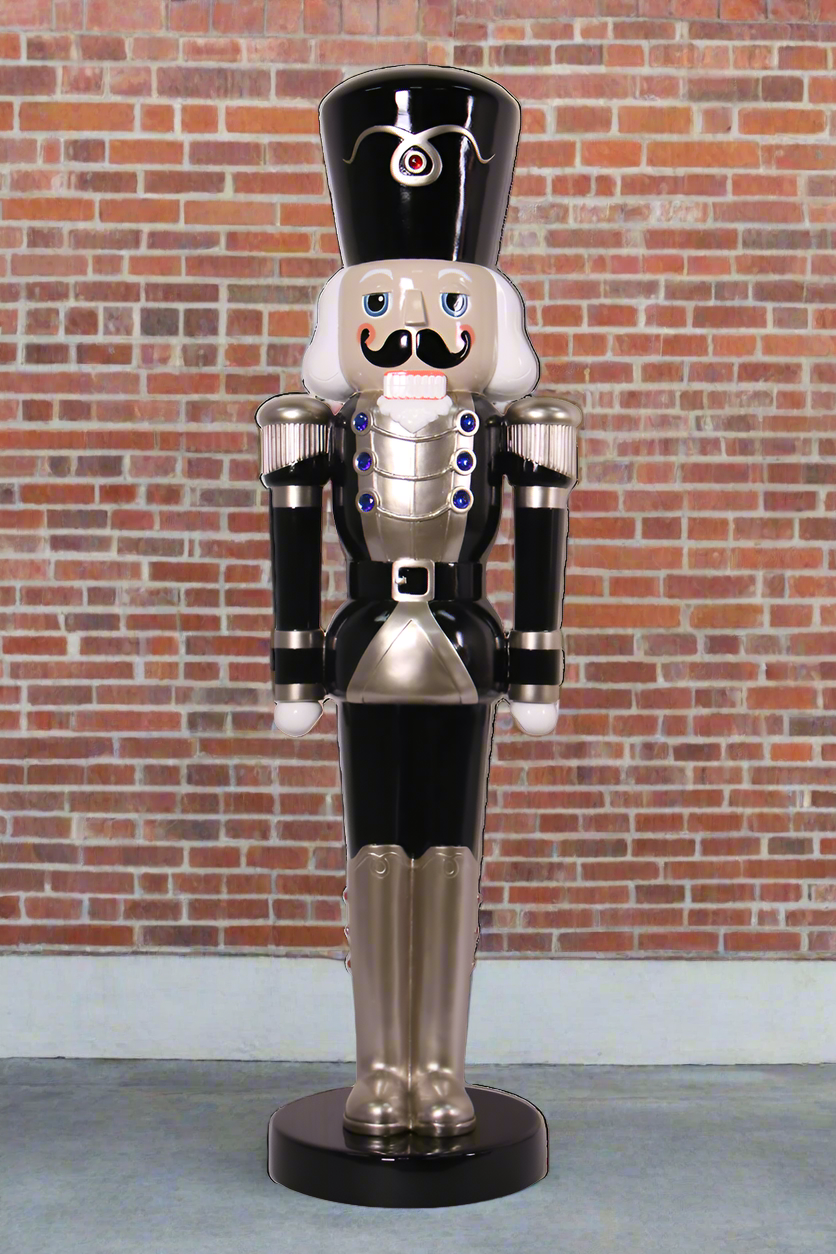 4 FT Black & Gold Nutcracker