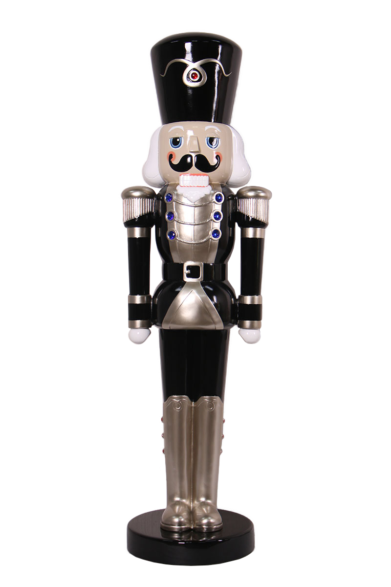 6 FT Black & Gold Nutcracker