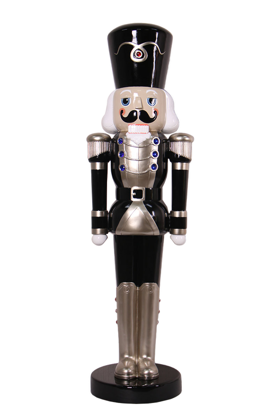 6 FT Black & Gold Nutcracker