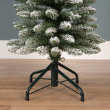 Snowy Pencil Pine Tree Unlit