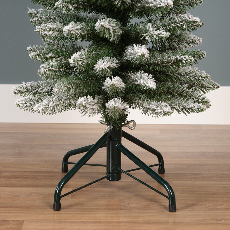 Snowy Pencil Pine Tree Unlit