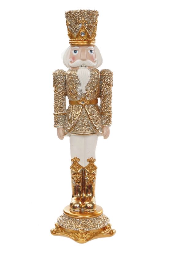 13" Gold Nutcracker On Base
