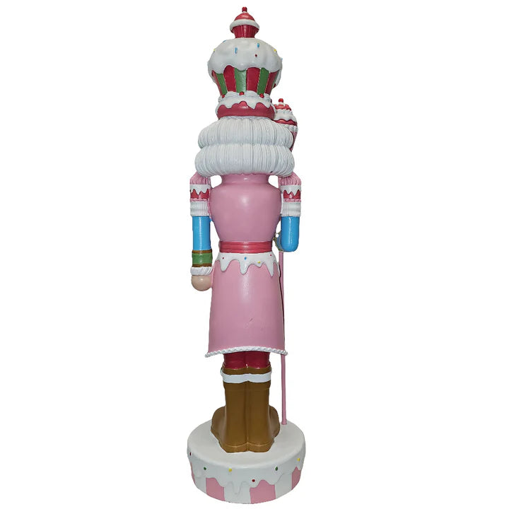 2 FT Gingerbread Nutcracker With Cupcake Staff