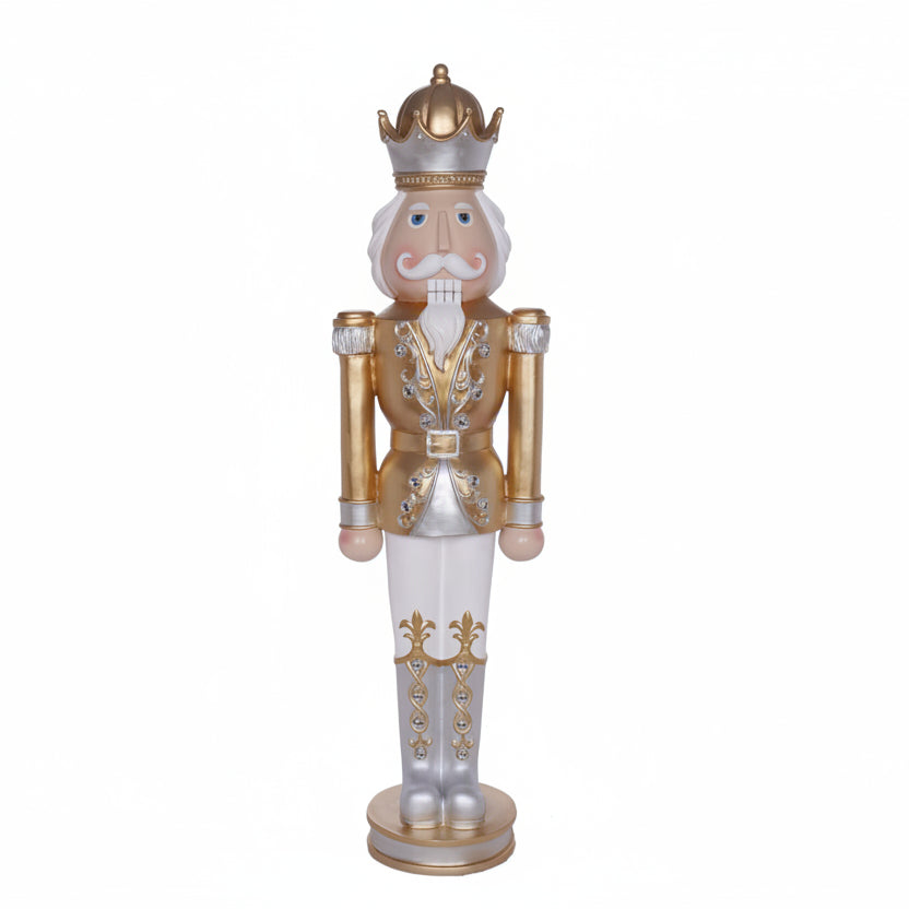 3 FT Gold & Silver King Nutcracker