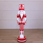 6 FT Lighted Musical Red & White Stripe King Nutcracker