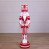 6 FT LED Red & White Stripe King Nutcracker With Music
