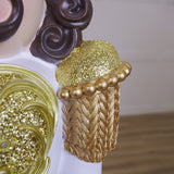 6 FT White & Gold King Nutcracker With Music & Warm White LED Lights