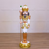 6 FT White & Gold King Nutcracker With Music & Warm White LED Lights