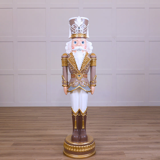 6 FT White & Tan Nutcracker
