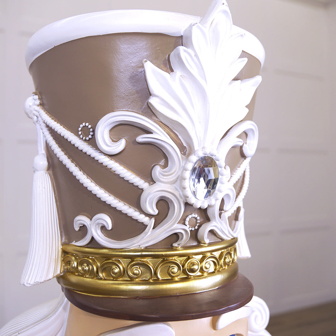 6 FT White & Tan Nutcracker