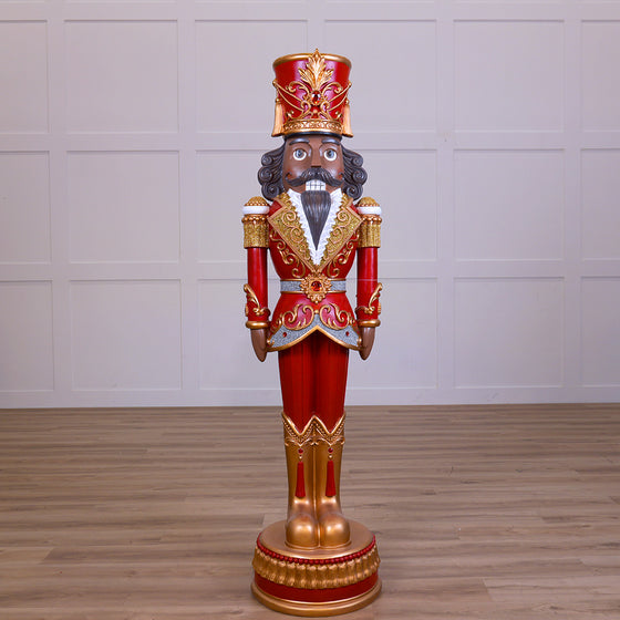 6 FT African American Red Nutcracker