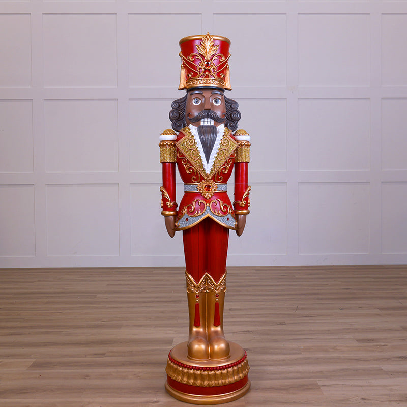 6 FT African American Red Nutcracker