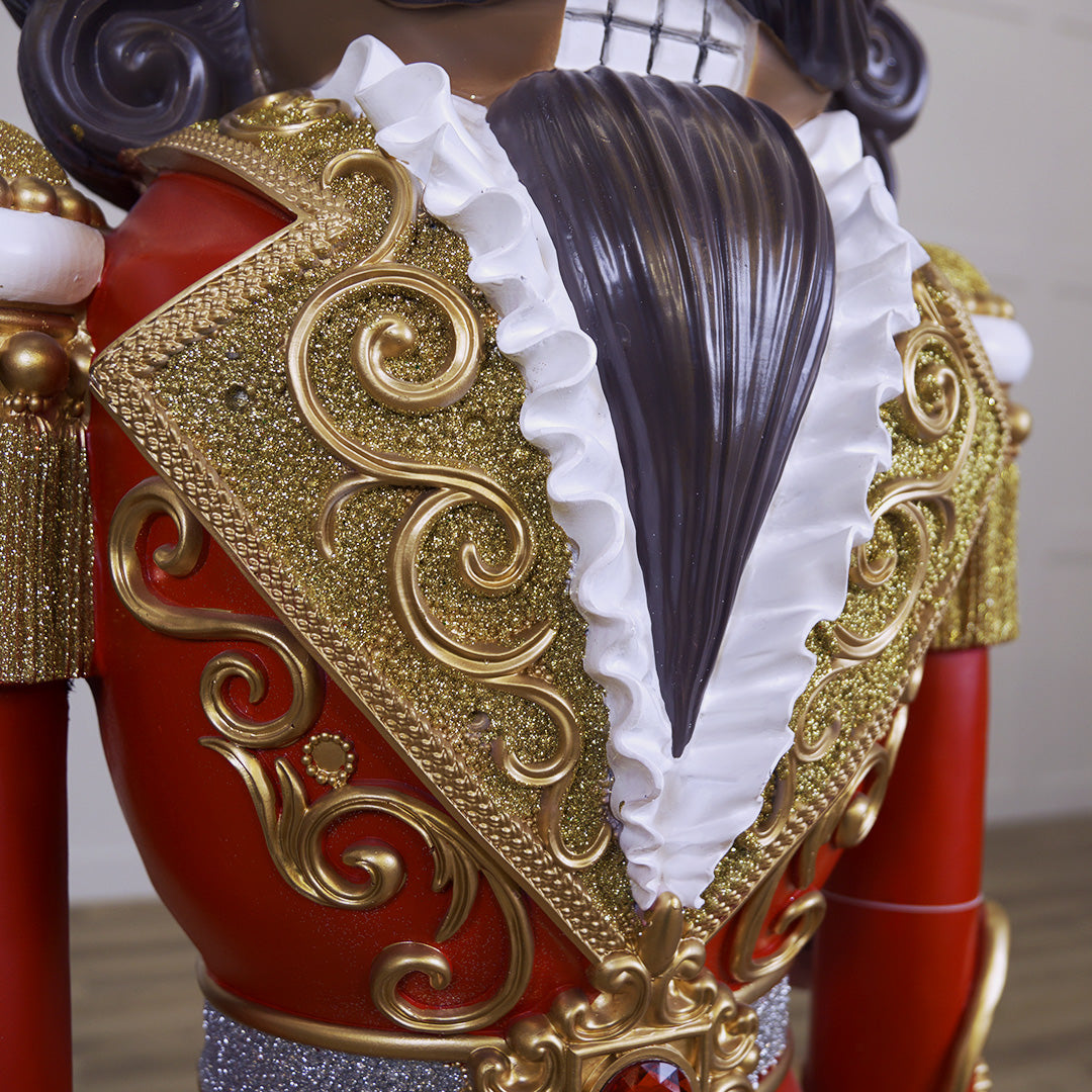 6 FT African American Red Nutcracker