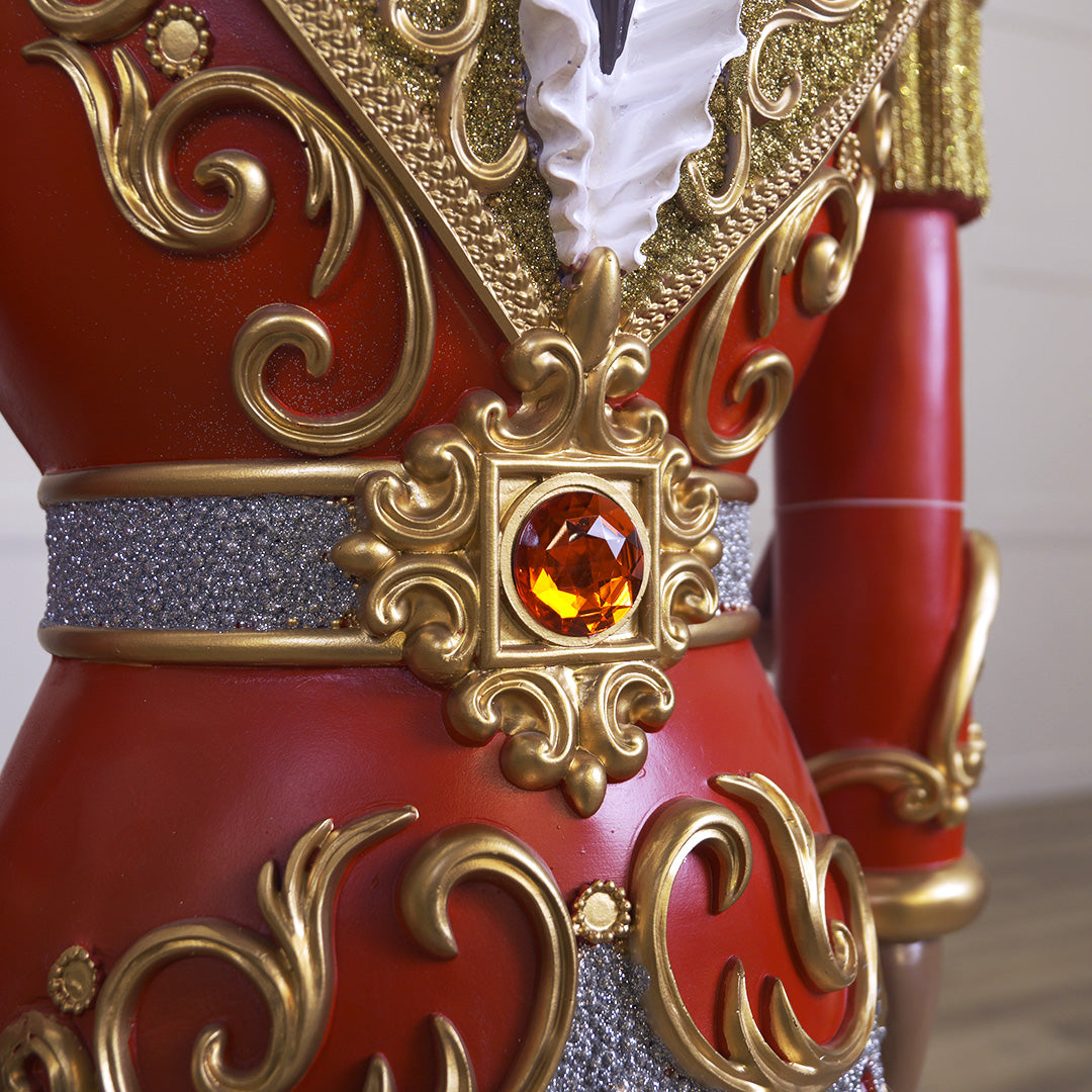 6 FT African American Red Nutcracker