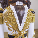 6 FT African American White & Gold Nutcracker