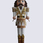 8 FT White & Gold Nutcracker with Music & Warm White LED Lights