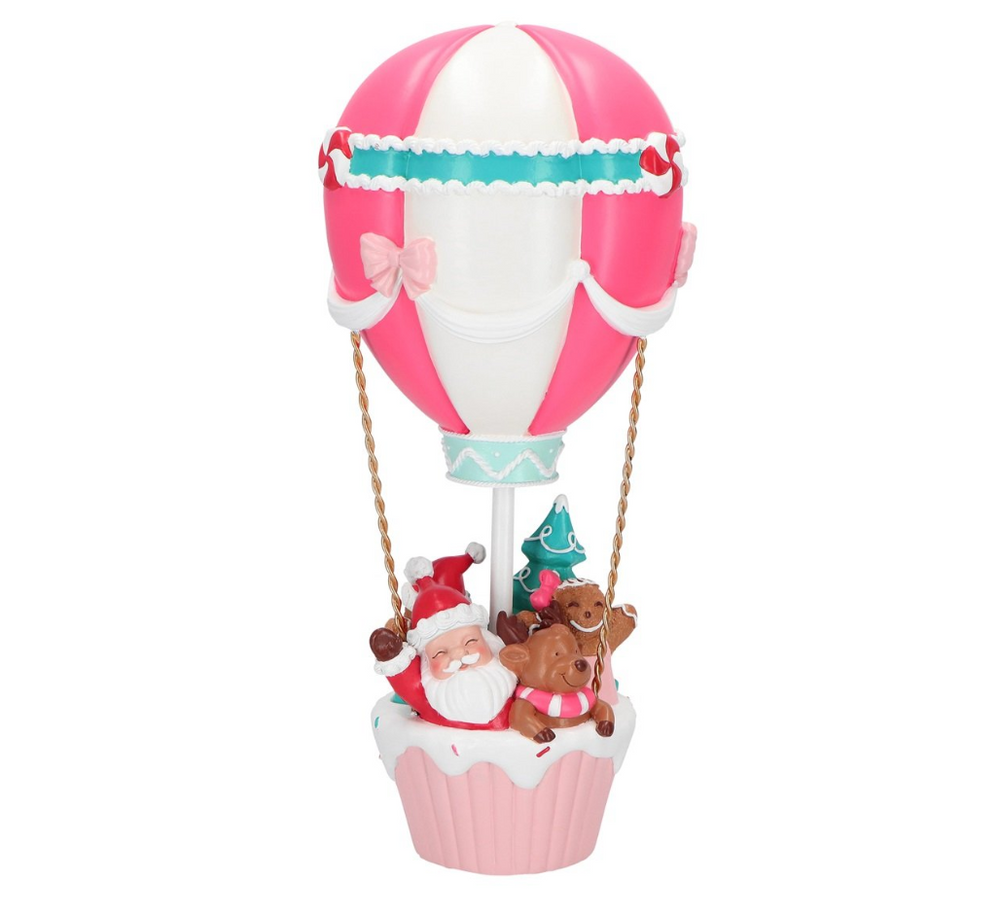 15" Santa In Hot Air Balloon Cupcake