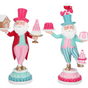 13" Pastel Santa With Sweets Assorted Set Of 2