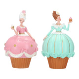 Set de 2 cupcakes de princesa rosa y menta de 10" surtidos
