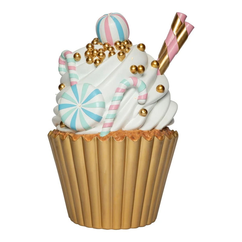 Cupcake rociado con dulces LED rosa y azul de 3.3 pies con pilas