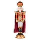 5 FT Red & Gold LED Nutcracker With Fur Coat