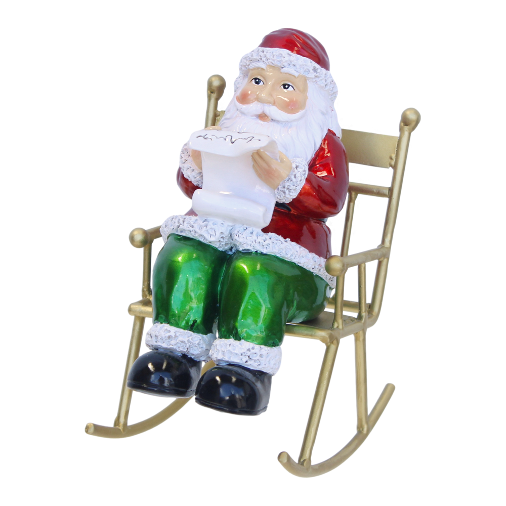 8" Santa In Rocking Chair
