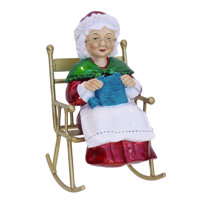 8" Mrs.Claus On Rocking Chair