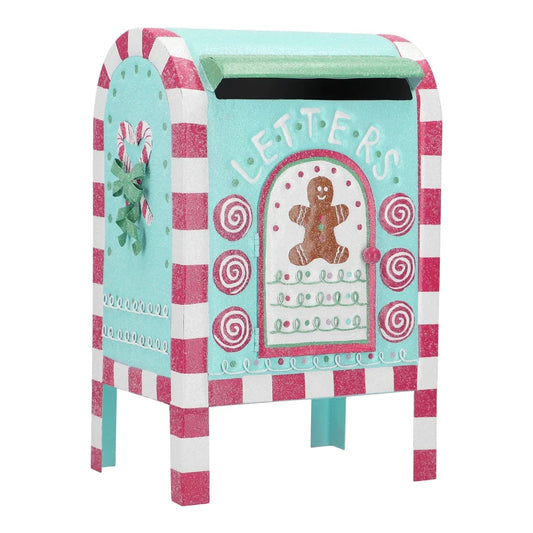 Buzón de Dulces de Jengibre Rosa y Azul de 13.5"
