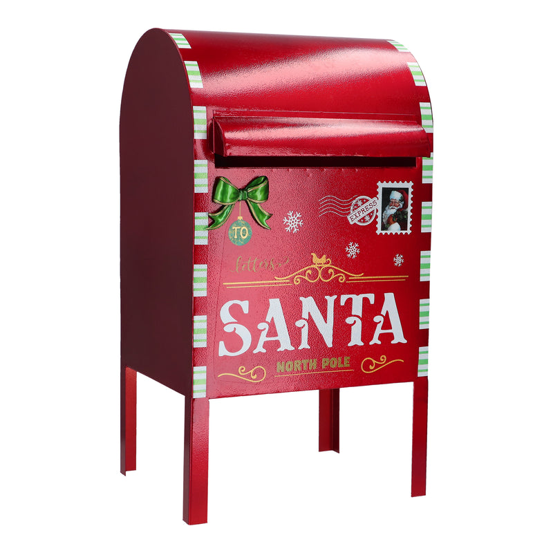 Buzón de Papá Noel rojo de 1,7 pies
