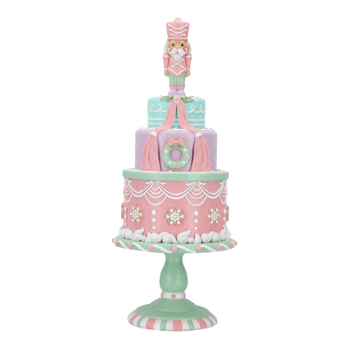 Pastel Cascanueces Rosa y Menta de 16"