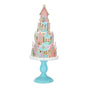 23" Pink & Blue LED Cake House On Base Battery Operated