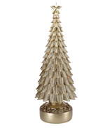 Árbol de Navidad LED dorado de 31" a pilas