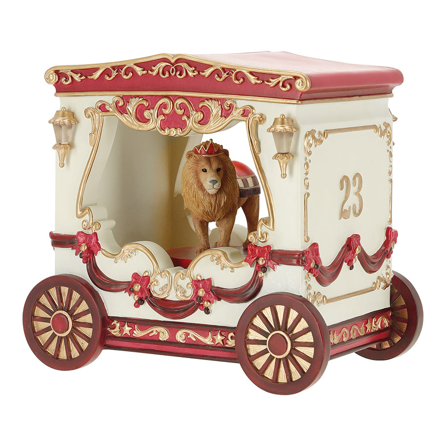 9" LED Musical Animated Circus Wagon With Lion Battery Operated