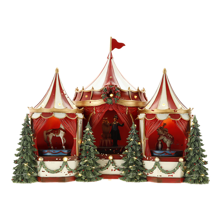 14" LED Musical Animated Christmas Circus Battery Operated