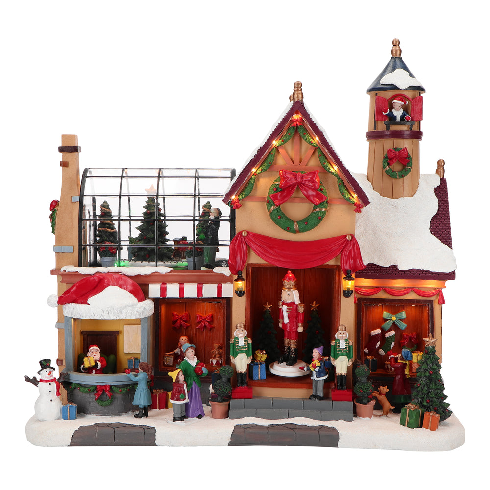 16" LED Animated Christmas Green House